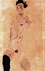 Egon Schiele Canvas Paintings - Masturbation